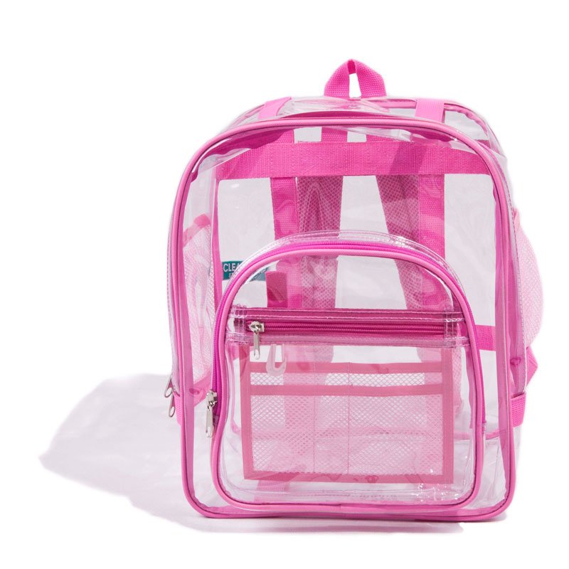 See Through Backpack Large Pink muscoso